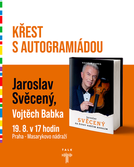 Pozvánka na křest knihy Jaroslav Svěcený: Za život vděčím houslím